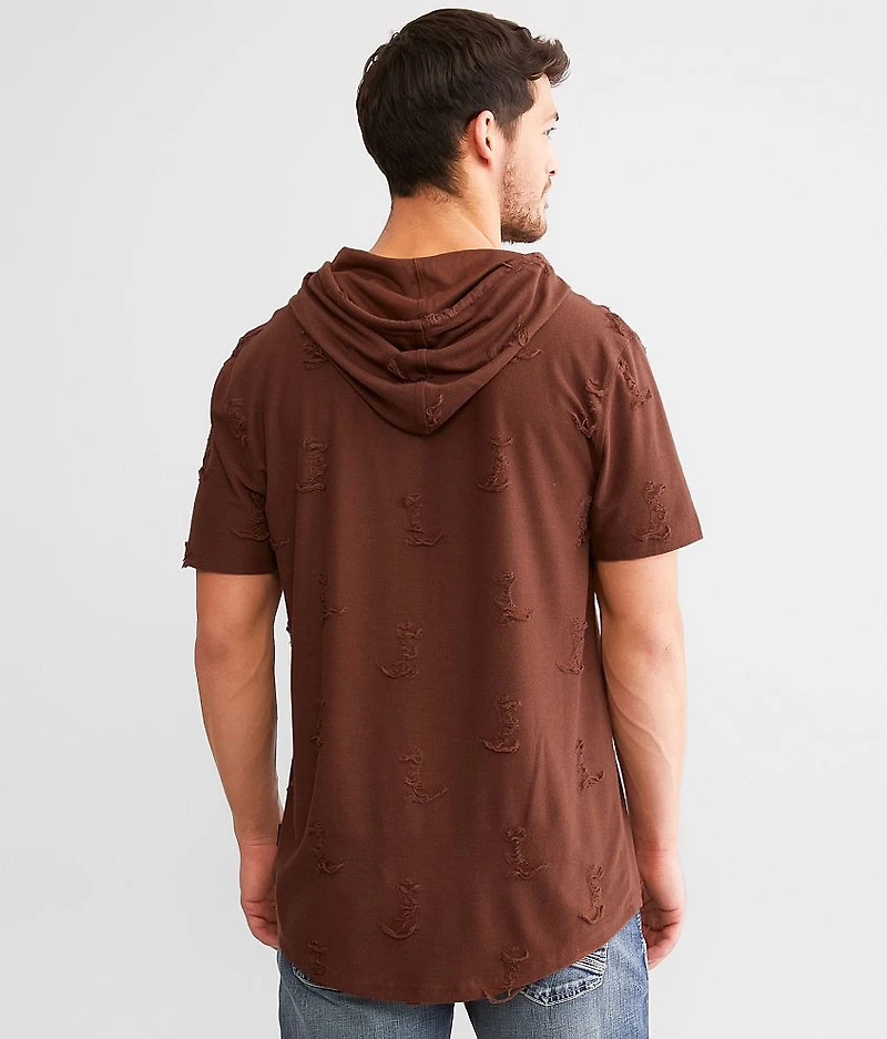 Long Body Hooded T-Shirt