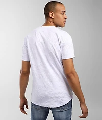 Flocked Marble Print T-Shirt