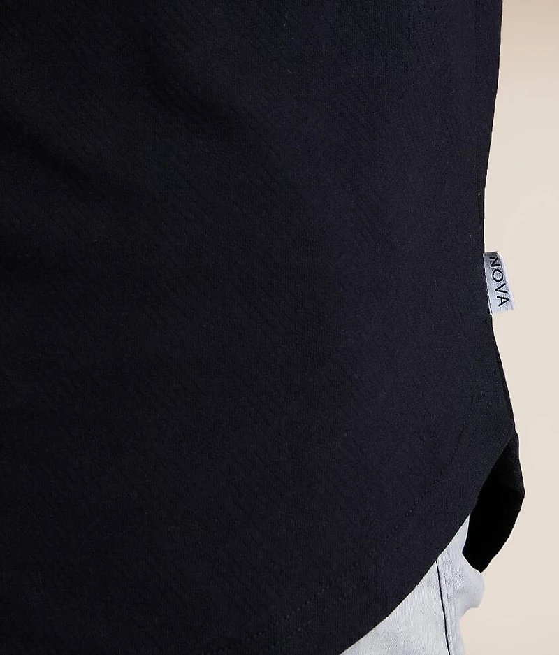 Jacquard Long Body T-Shirt