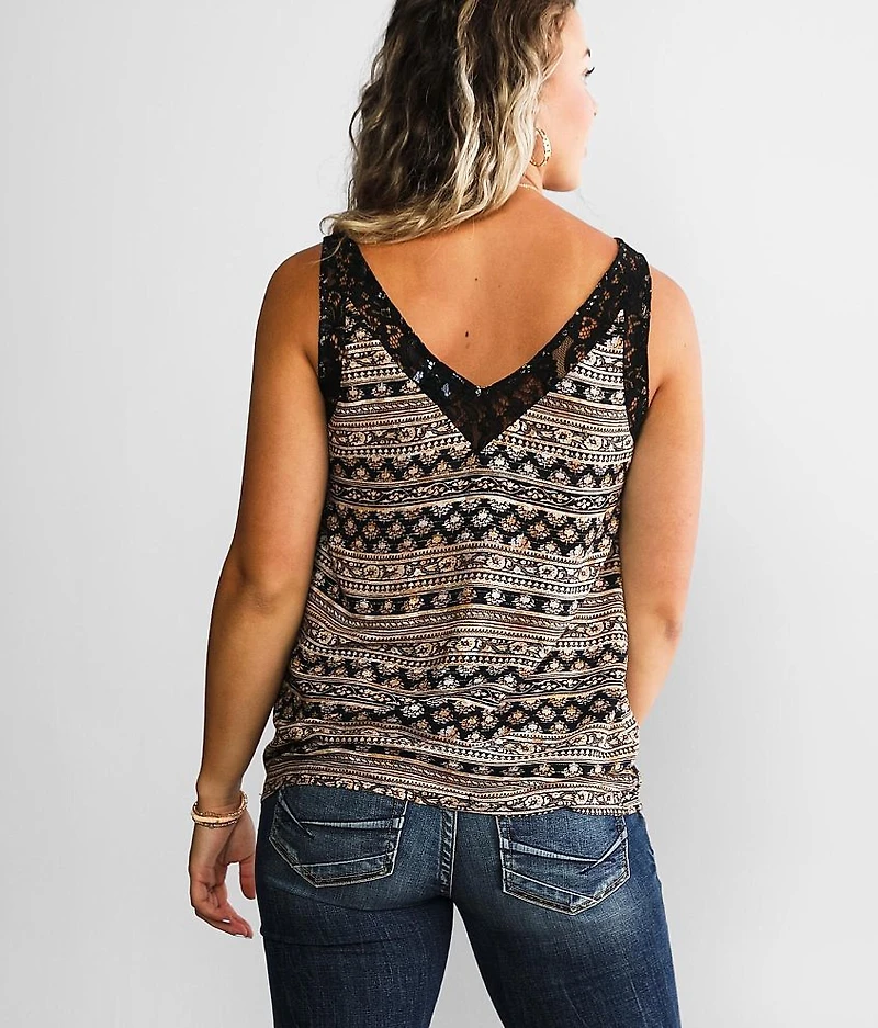 Metallic Striped Tank Top