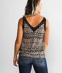 Metallic Striped Tank Top