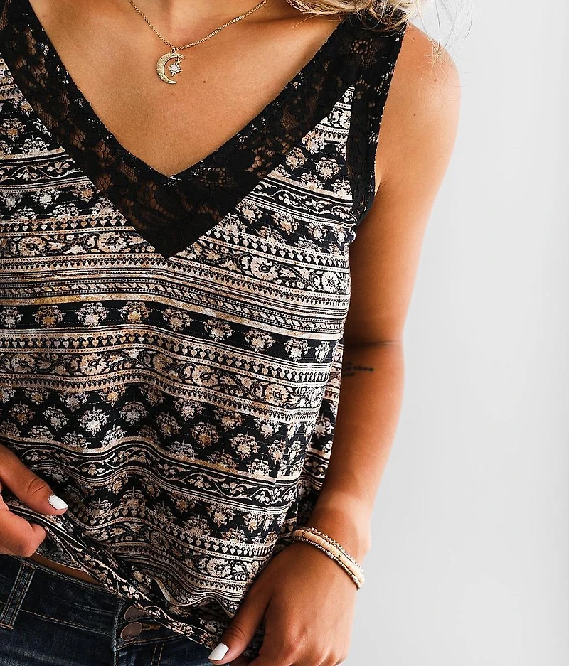 Metallic Striped Tank Top