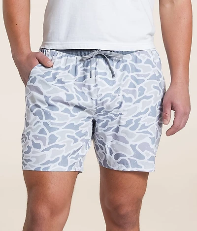 White Camo Athletic Stretch Short