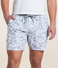 White Camo Athletic Stretch Short
