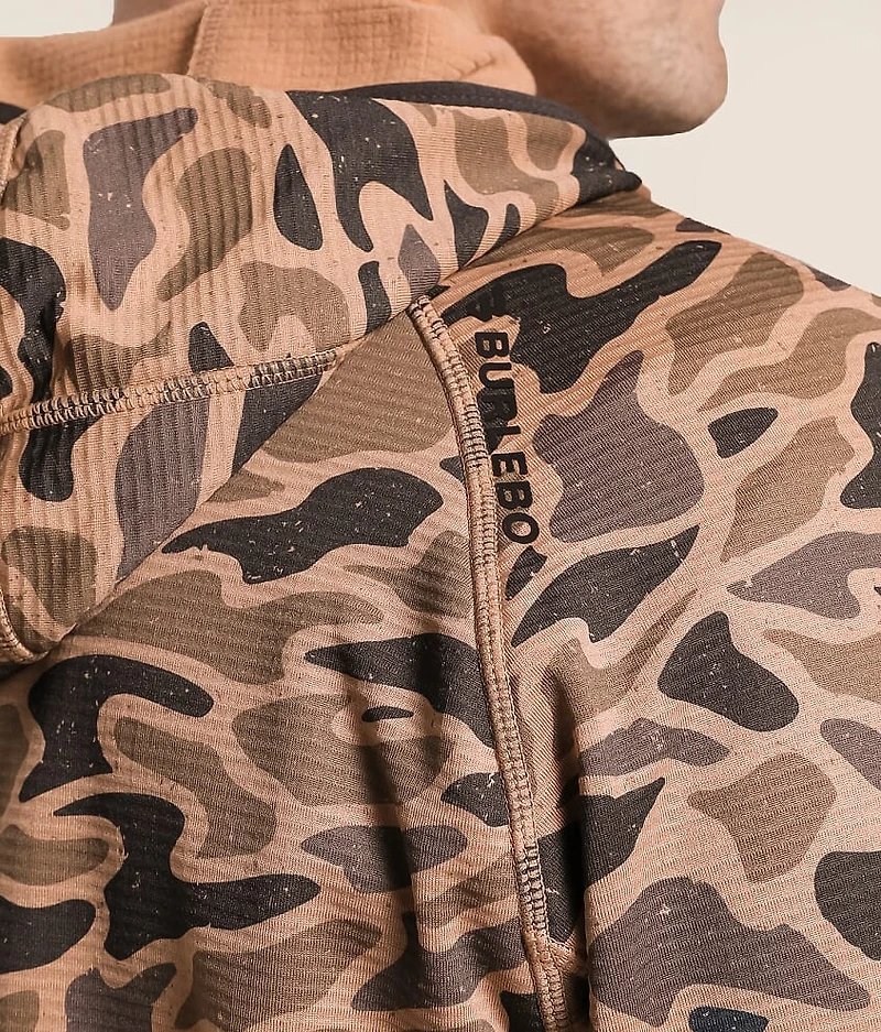 Blaze Tech Quarter Zip Camo Hoodie
