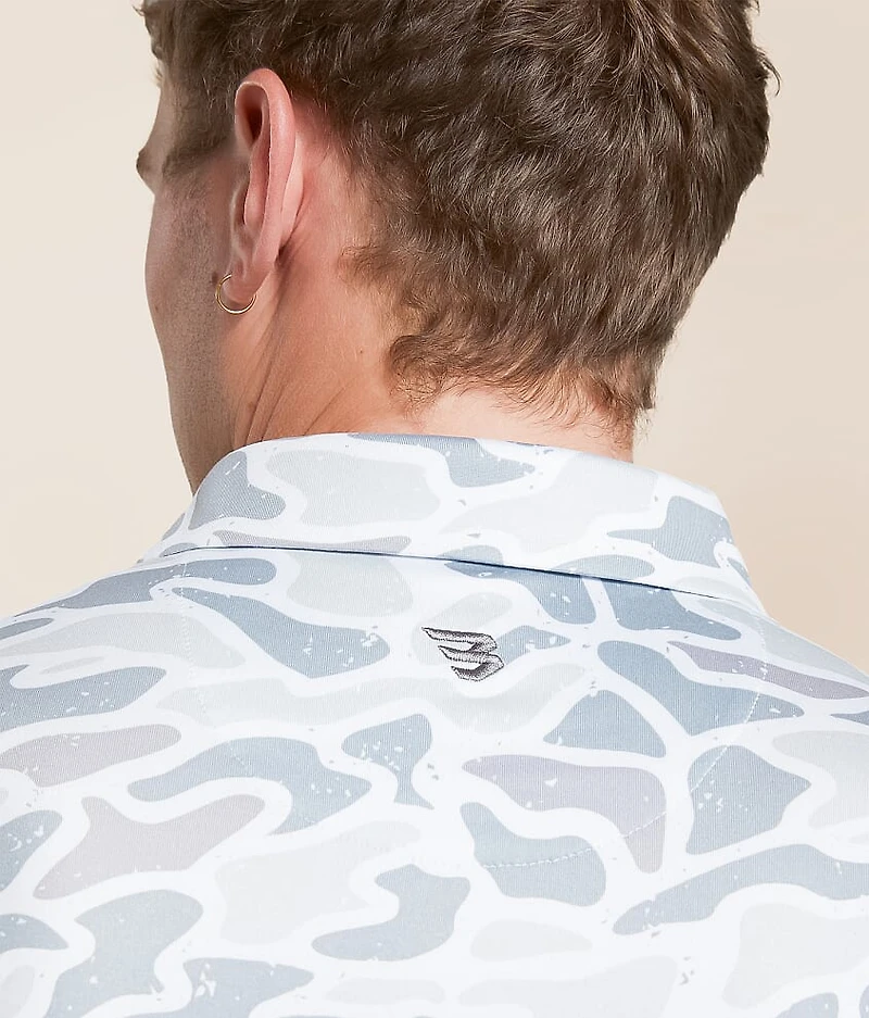 White Camo Performance Polo