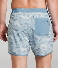Seaside Camo Stretch Swim Trunks