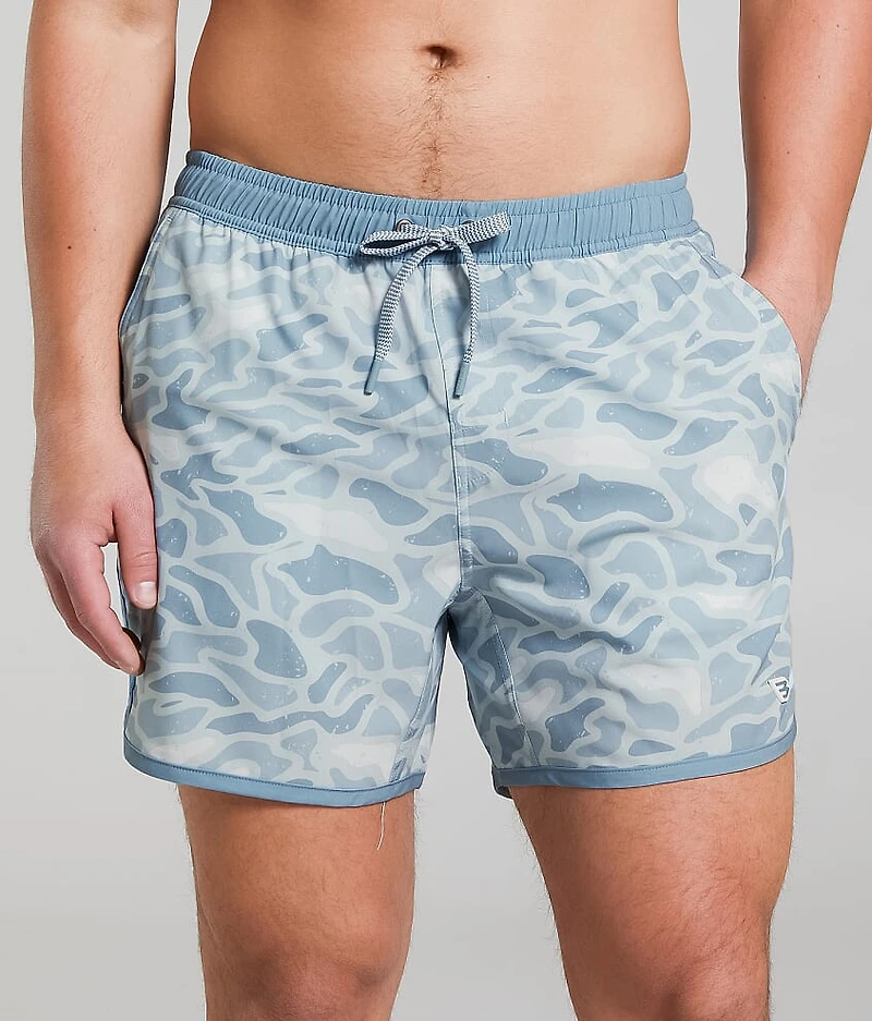 Seaside Camo Stretch Swim Trunks