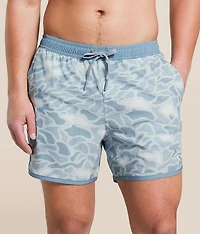 Seaside Camo Stretch Swim Trunks