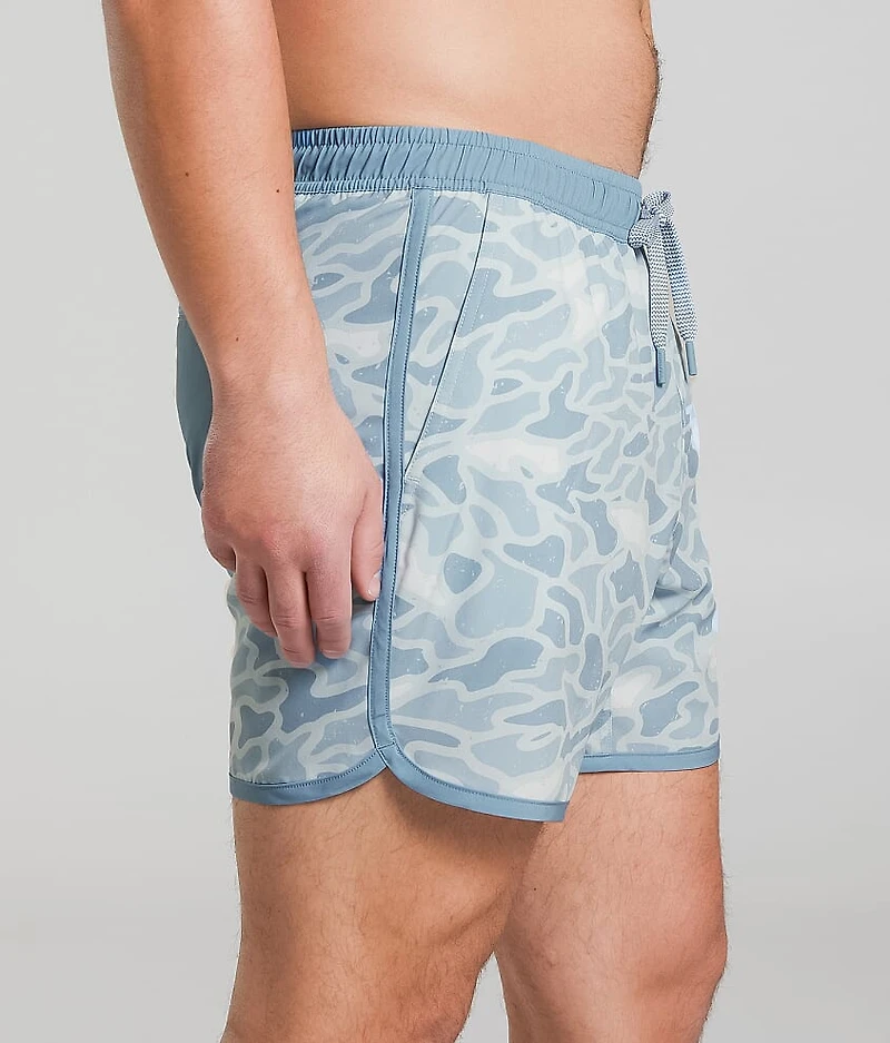 Seaside Camo Stretch Swim Trunks