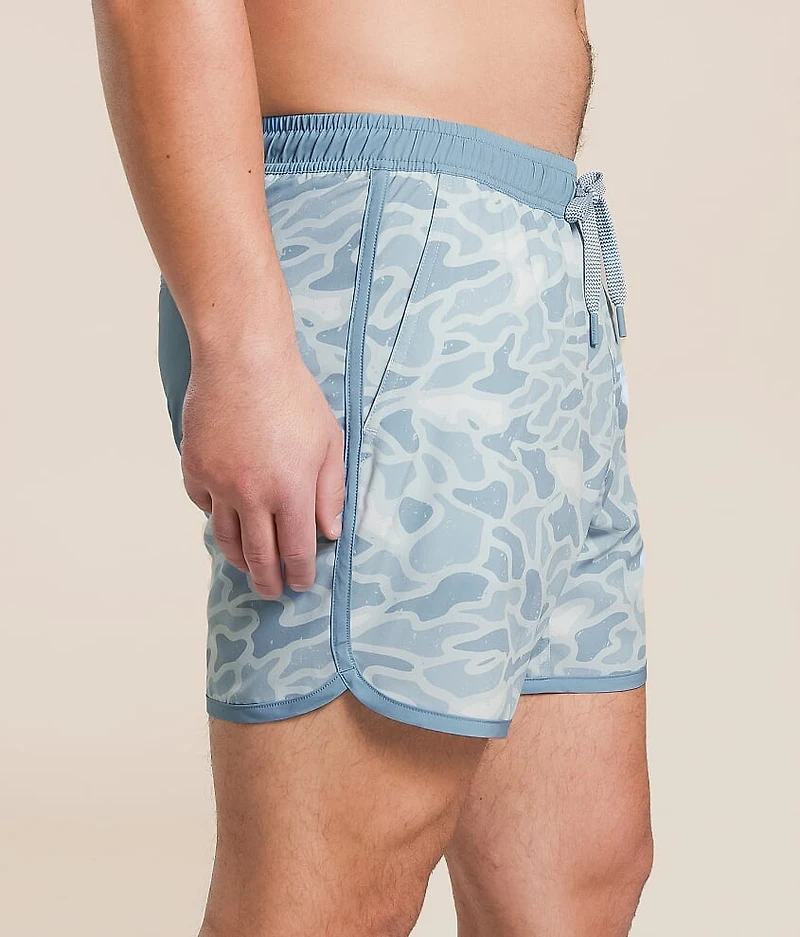 Seaside Camo Stretch Swim Trunks