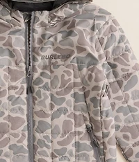 Boys - Performance Camo Puffer Hooded Jacket