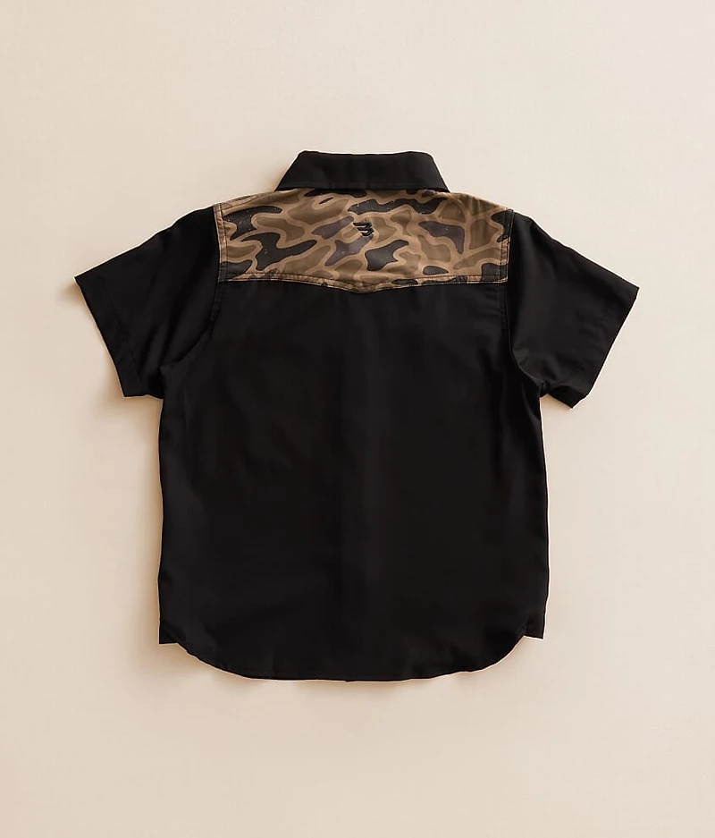 Boys - Camo Western Performance Stretch Shirt