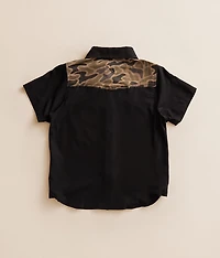 Boys - Camo Western Performance Stretch Shirt
