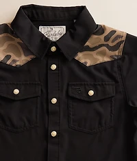 Boys - Camo Western Performance Stretch Shirt