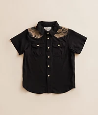 Boys - Camo Western Performance Stretch Shirt