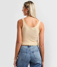 Notch Ribbed Tank Top