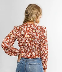 Time Goes By Cropped Peplum Top