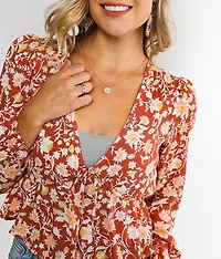 Time Goes By Cropped Peplum Top