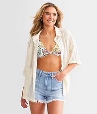 Largo Crochet Cover Up Shirt