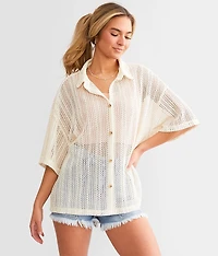 Largo Crochet Cover Up Shirt