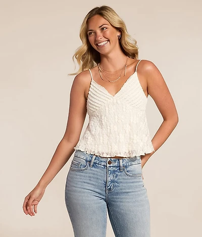 Lace Cropped Tank Top