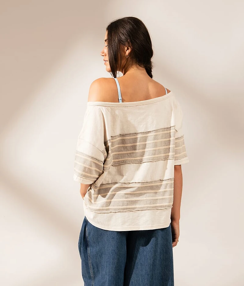 Boundless Edit - Wide Neck Pieced Top