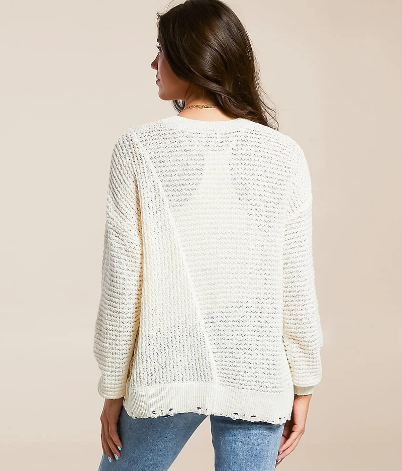 Pointelle Oversized Sweater