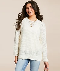 Pointelle Oversized Sweater