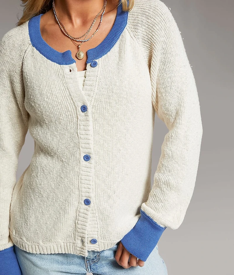 Open Weave Cardigan Sweater