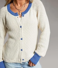Open Weave Cardigan Sweater