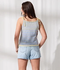Striped Sweater Tank Top