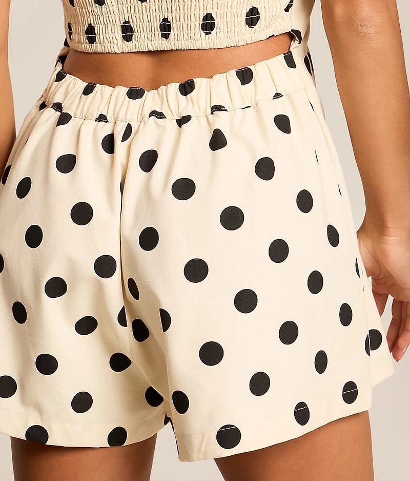 Polka Dot Strapless Romper