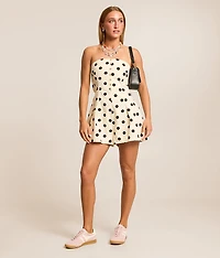 Polka Dot Strapless Romper