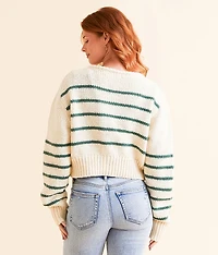 Striped Cardigan Sweater