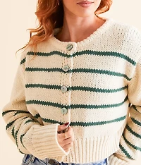 Striped Cardigan Sweater