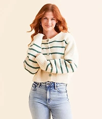 Striped Cardigan Sweater