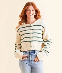 Striped Cardigan Sweater