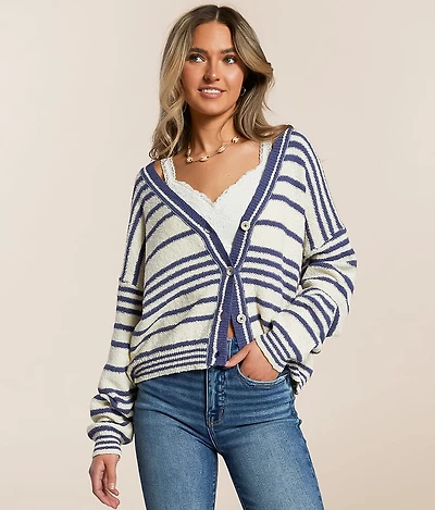 By Together Striped Cardigan Sweater