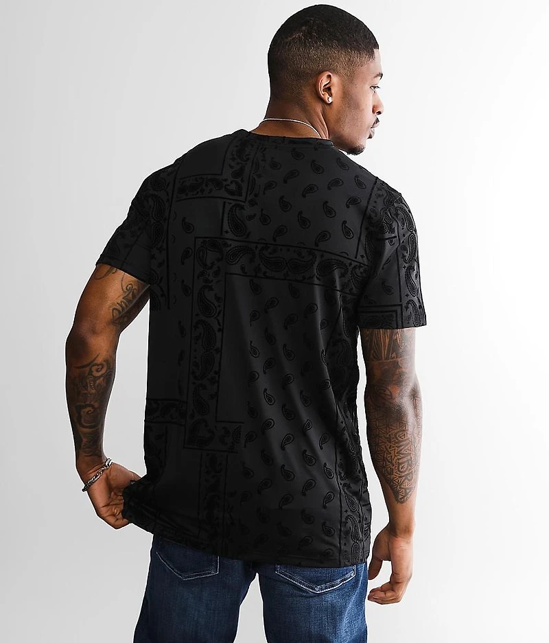 Flocked Paisley T-Shirt