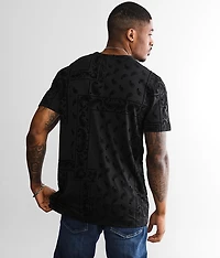 Flocked Paisley T-Shirt