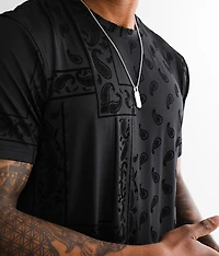 Flocked Paisley T-Shirt