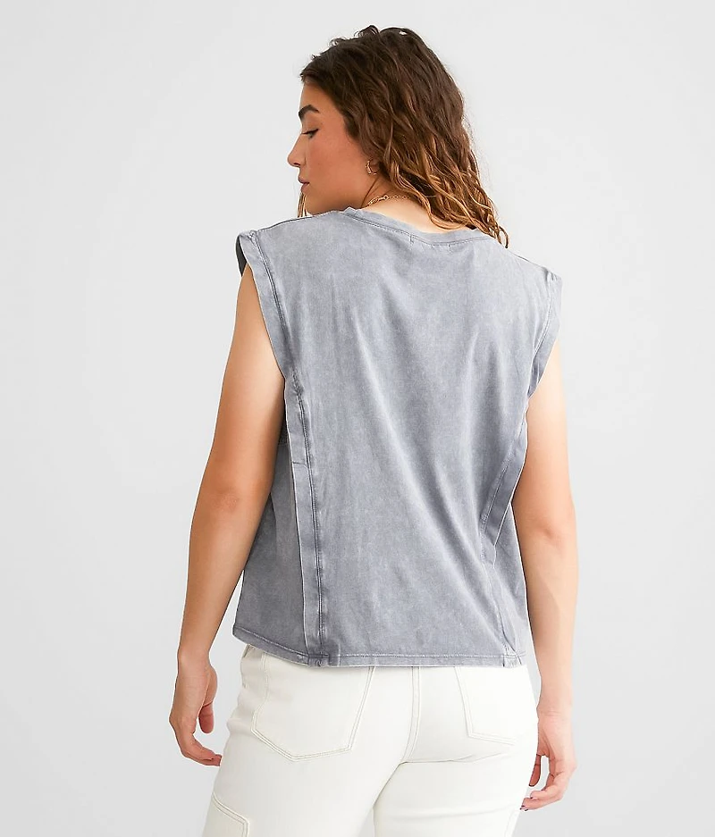 Crochet Inset Muscle Tank Top