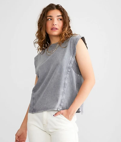 Crochet Inset Muscle Tank Top
