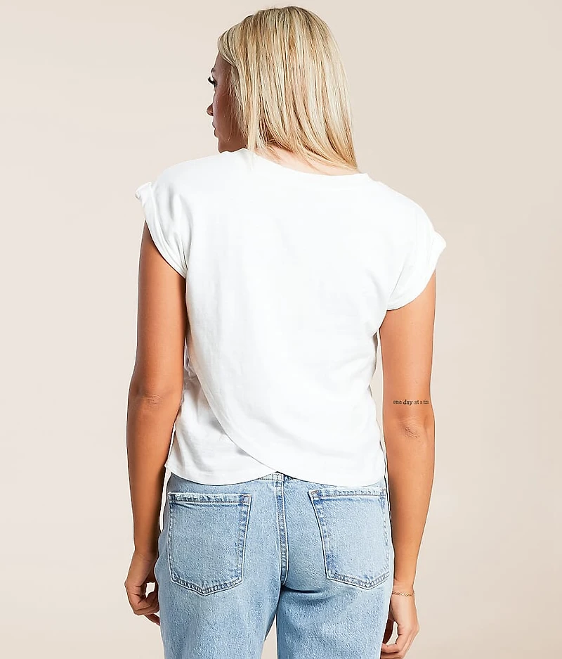 Surplice Hem Top