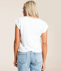 Surplice Hem Top
