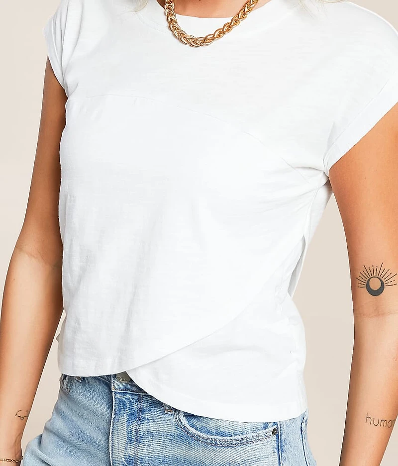 Surplice Hem Top