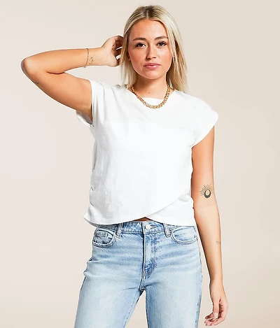 Surplice Hem Top