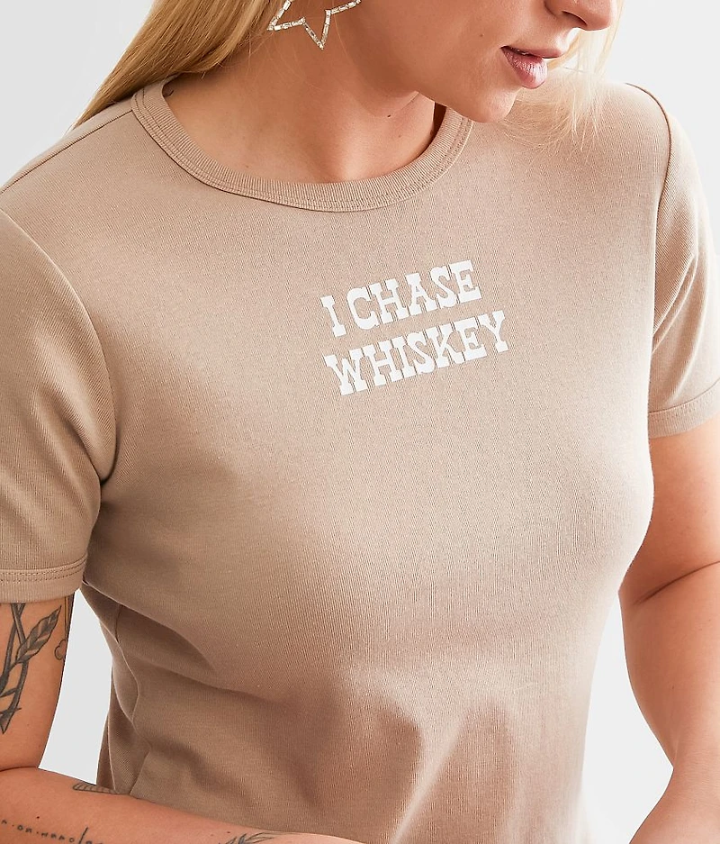 I Chase Whiskey Baby Cropped T-Shirt