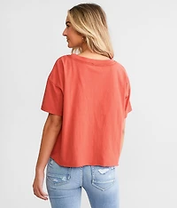 Washed Boxy Cropped T-Shirt